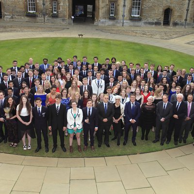 Group shot in Front Quad