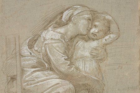 Mother and child by Raphael, detail