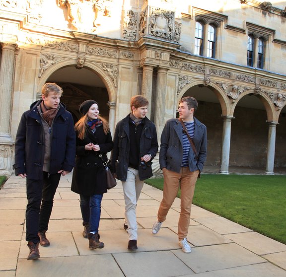 Students in Canterbury Quad