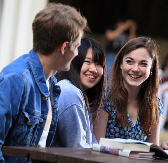 Students laughing