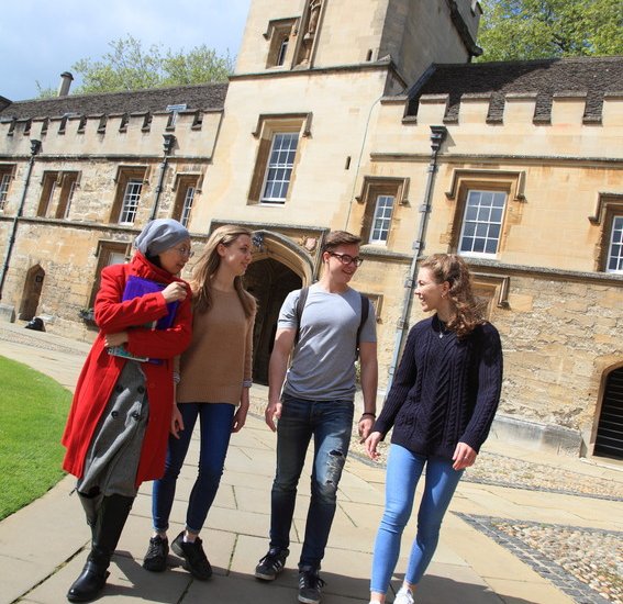 Current students in Front Quad