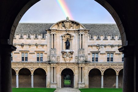 St John's Library with Rainbow