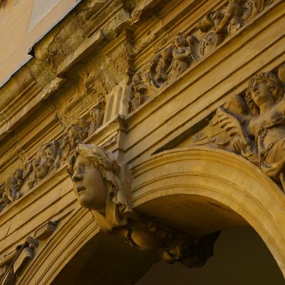 sculpture detail in Canterbury Quad