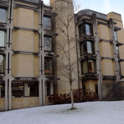 Thomas White Building In the Snow