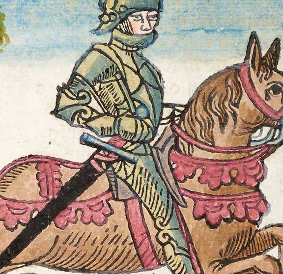 Caxton Chaucer Knight -  detail only