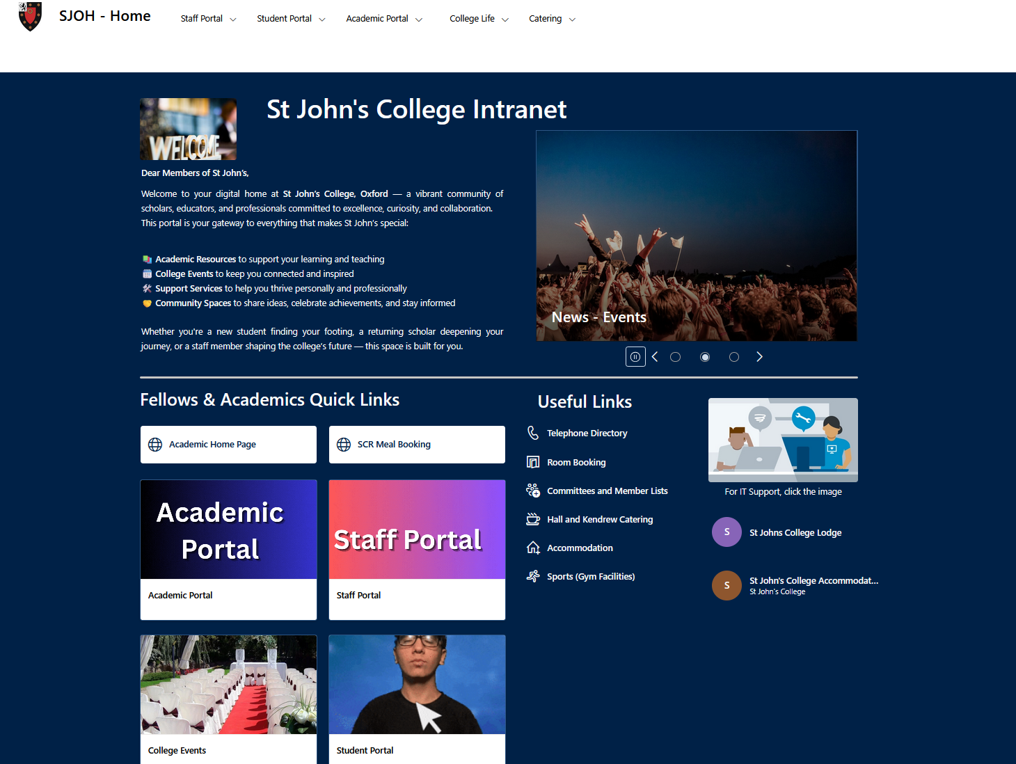 SharePoint Intranet Landing Page