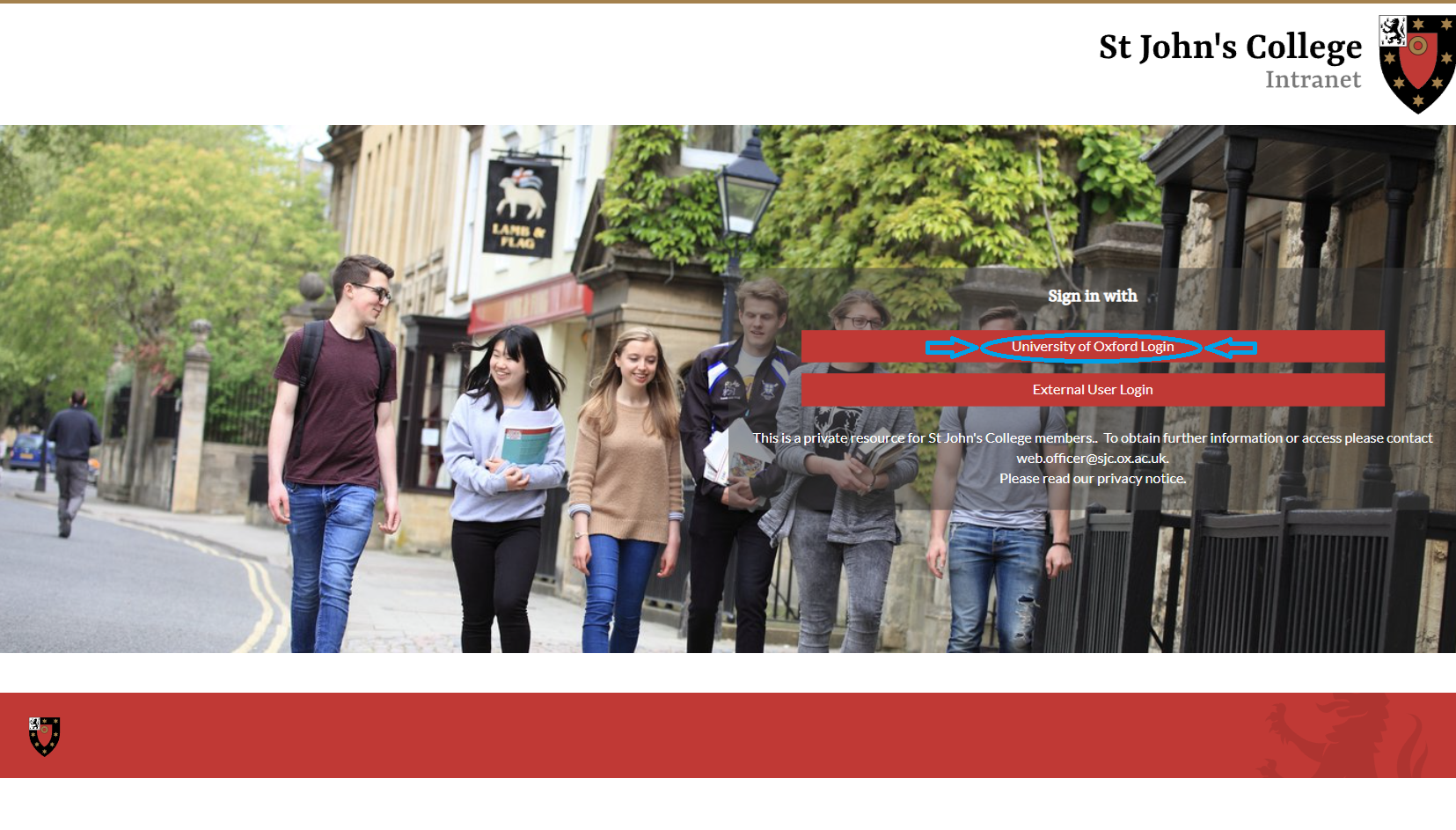 Intranet Login Page