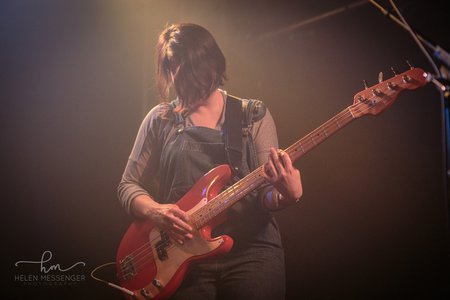 Dr Jenny Oliver in her band Lucy Leave