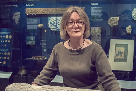Julia Bray in the Ashmolean Museum
