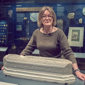 Julia Bray in the Ashmolean Museum