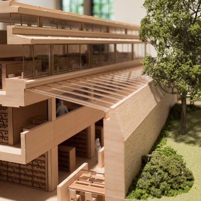 architects' model showing the new Library & Study Centre