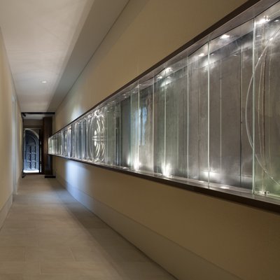 Kirsty Brooks glass artwork in the Otranto Passage