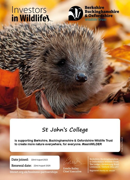 St John's College INW Digital Certifcate 2025 to 2026 Membership