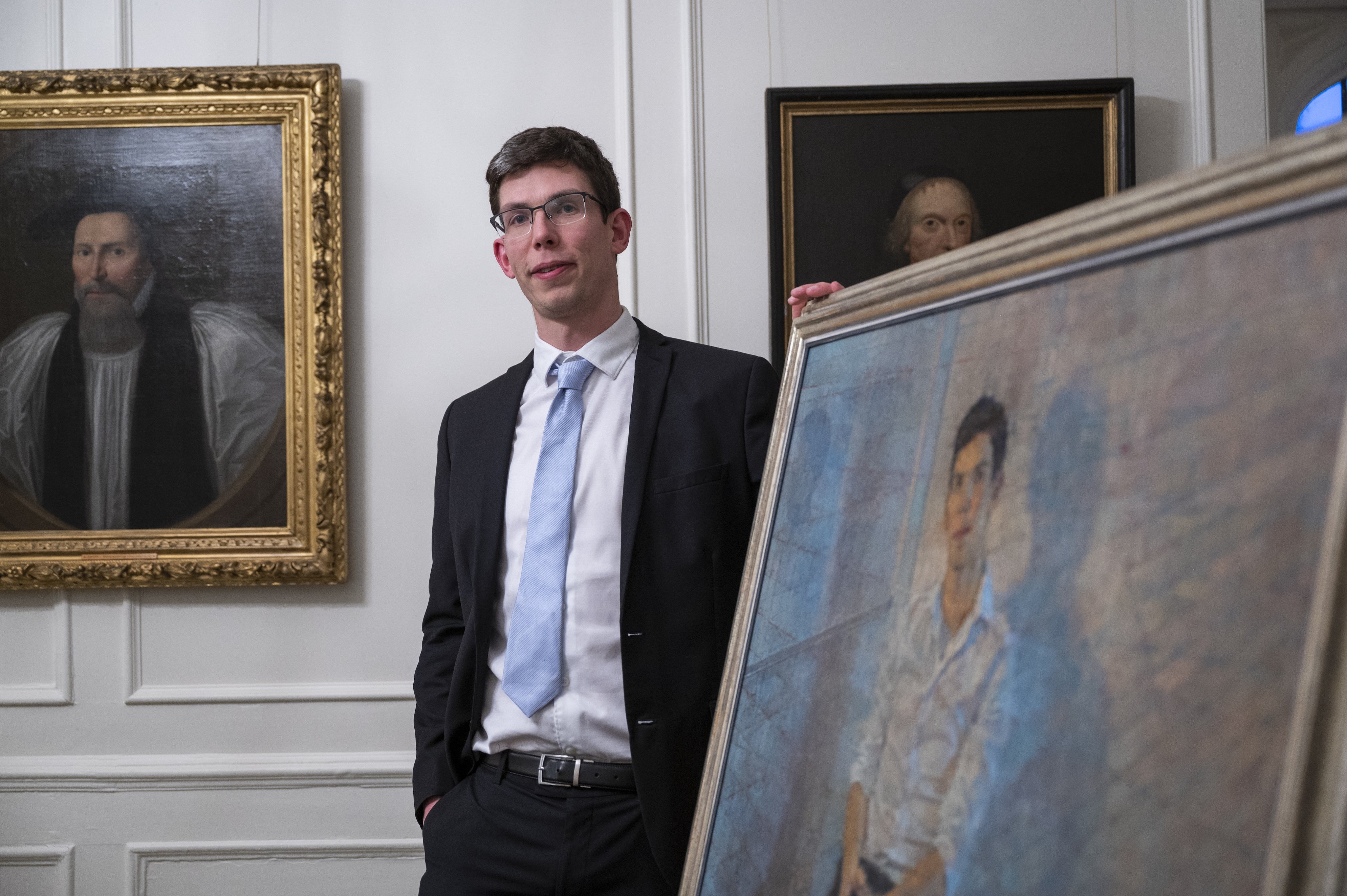 James Maynard with portrait