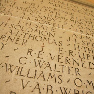 war memorial in Canterbury Quad